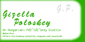 gizella poloskey business card